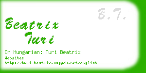 beatrix turi business card